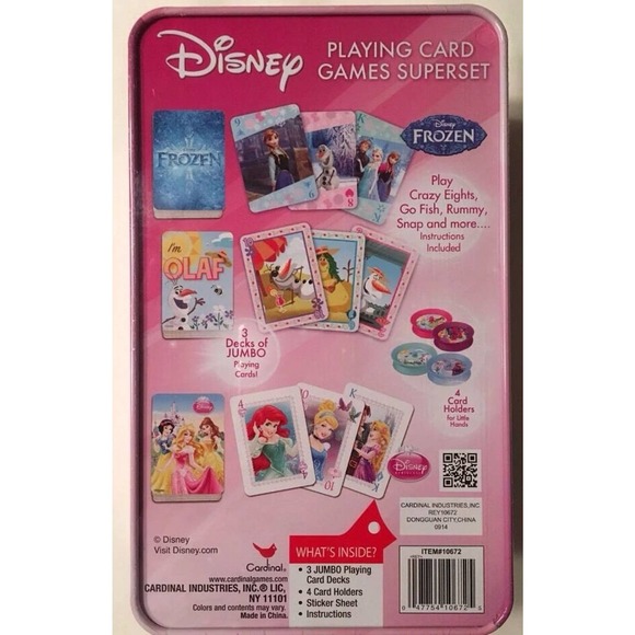 Cardinal Games Disney Frozen Card Game Set In Tin Poshmark